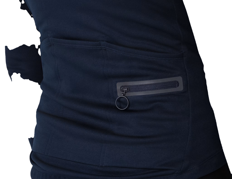 Rapha Classic Long Sleeve Jersey in Dark Navy/White/Light Blue-3