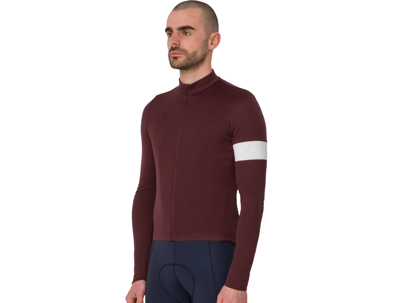 Rapha Classic Long Sleeve Jersey in Fudge/White Alyssum-2