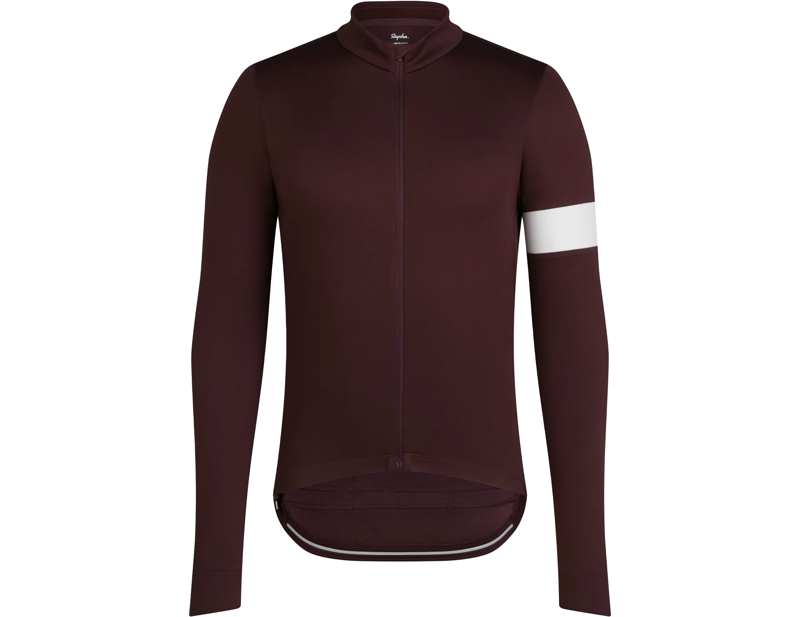 Rapha Classic Long Sleeve Jersey in Fudge/White Alyssum