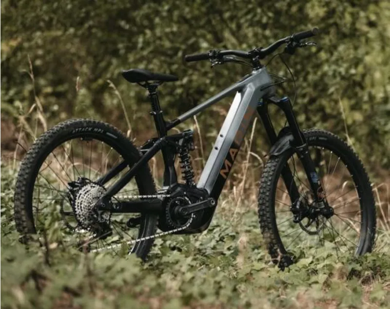 Marin Alpine Trail E1 Bosch Electric Full Suspension Mountain Bike 2026 in Red/Gloss Black-2