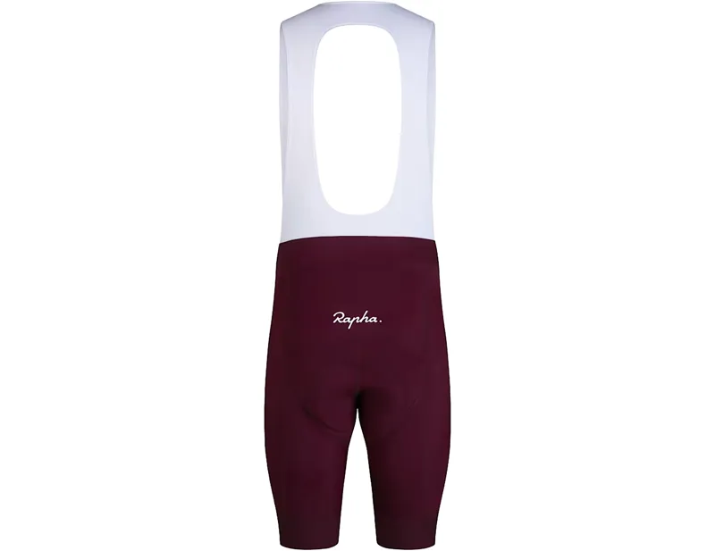 Rapha Core Bib Shorts in Burgundy/White-1