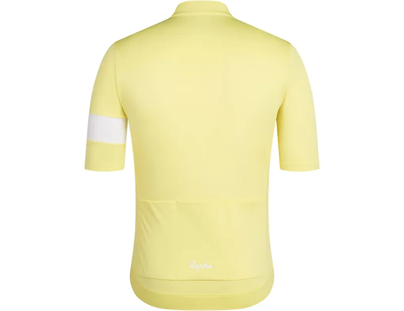 Rapha Core Short Sleeve Jersey in Citron Yellow/White Alyssum-1