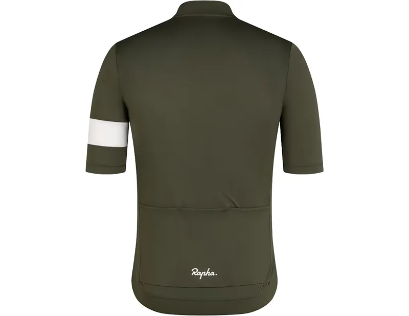 Rapha Core Short Sleeve Jersey in Dark Green/White-1