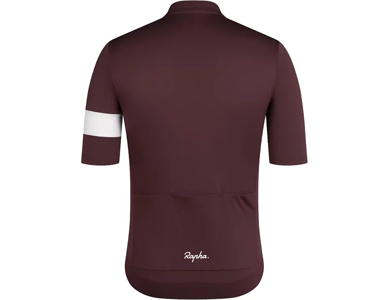Rapha Core Short Sleeve Jersey in Mahogany/White Alyssum-1