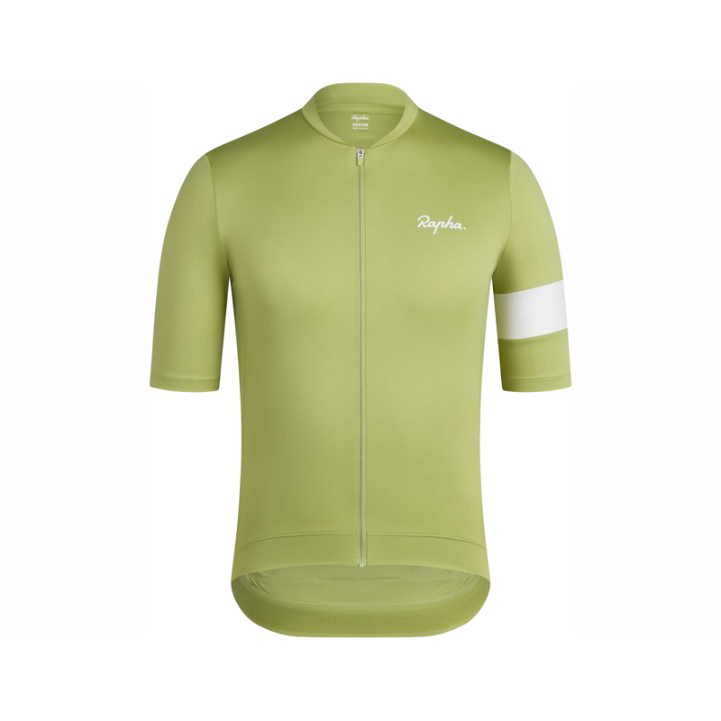 Balfes Bikes Rapha Men's Core Short Sleeve Jersey in Fern/White | Free postage over £30, £10 off first order, price match & 0% finance.
