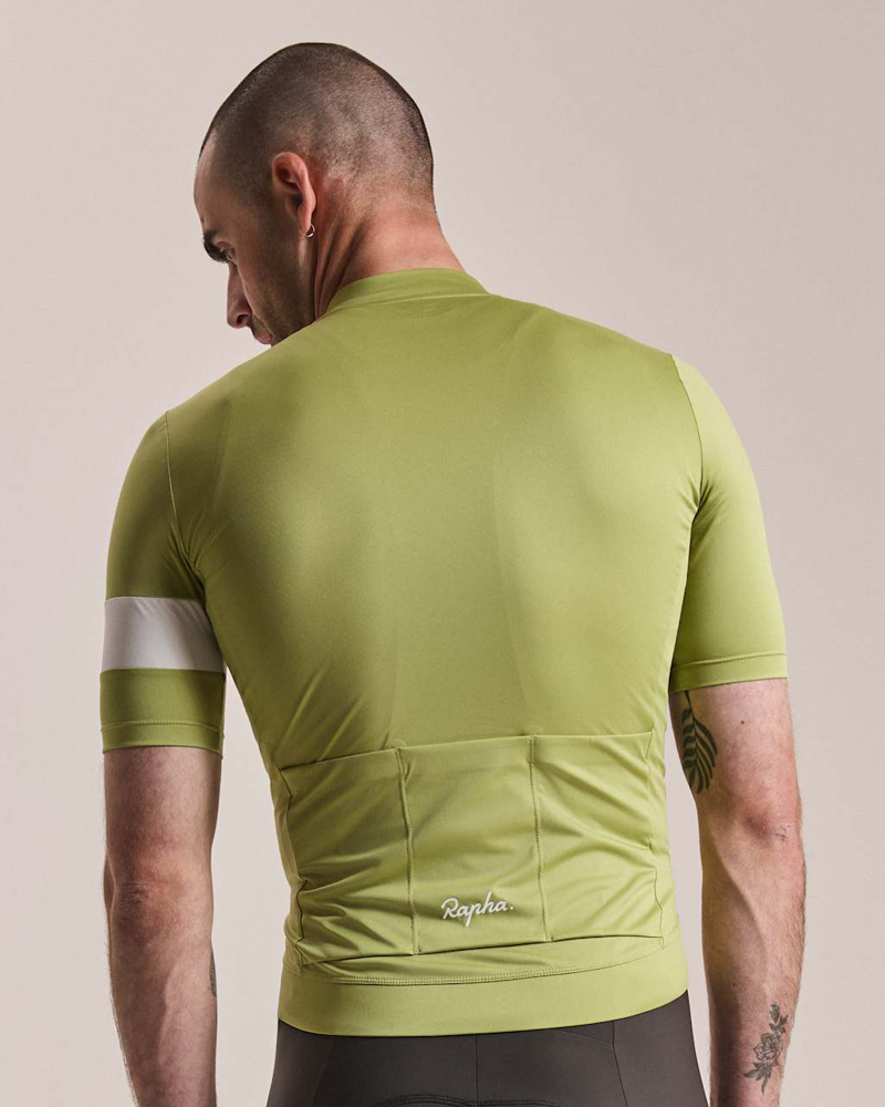 Rapha Men's Core Short Sleeve Jersey in Fern/White-3