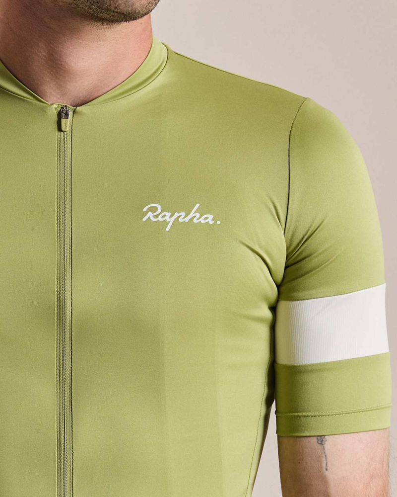 Rapha Men's Core Short Sleeve Jersey in Fern/White-4