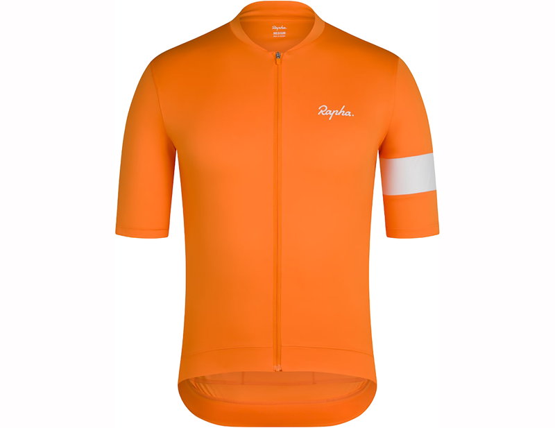 Rapha Men's Core Short Sleeve Jersey in Orange/White