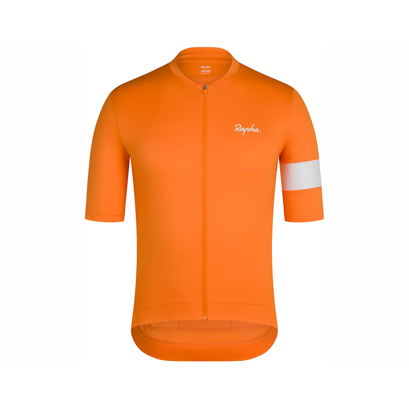 Balfes Bikes Rapha Men's Core Short Sleeve Jersey in Orange/White | Free postage over £30, £10 off first order, price match & 0% finance.