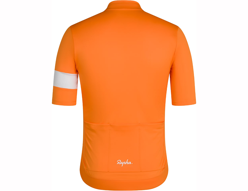 Rapha Men's Core Short Sleeve Jersey in Orange/White-1