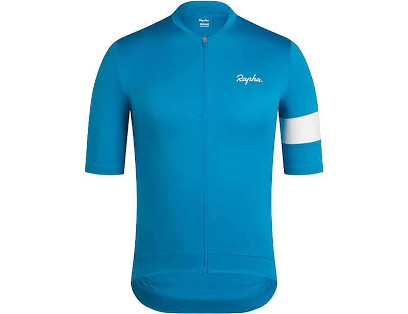Balfes Bikes Rapha Core Short Sleeve Jersey in Teal Blue/White | Free postage over £30, £10 off first order, price match & 0% finance.