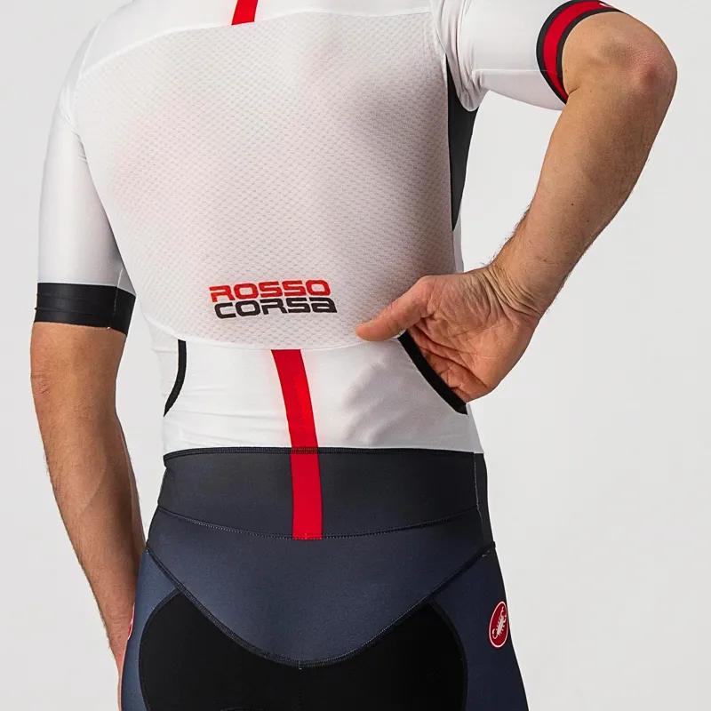 Castelli Free Sanremo 2 Short Sleeve Suit in White-1