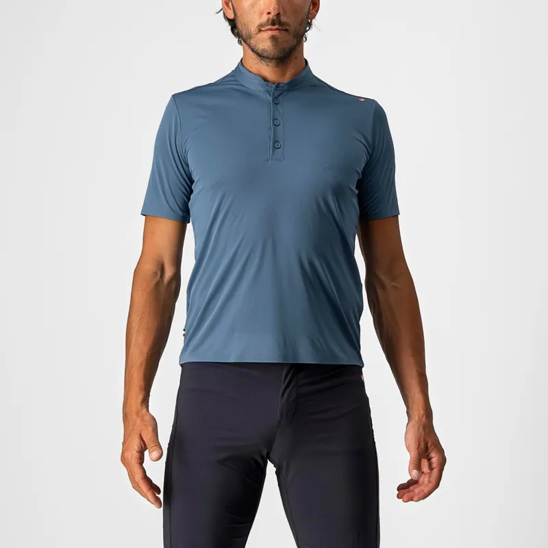 Castelli Tech 2 Polo in Steel Blue