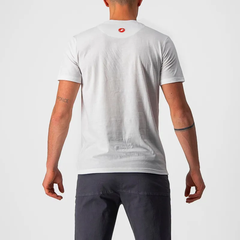 Castelli Maurizio T-Shirt in White/Silver Grey/Red-1