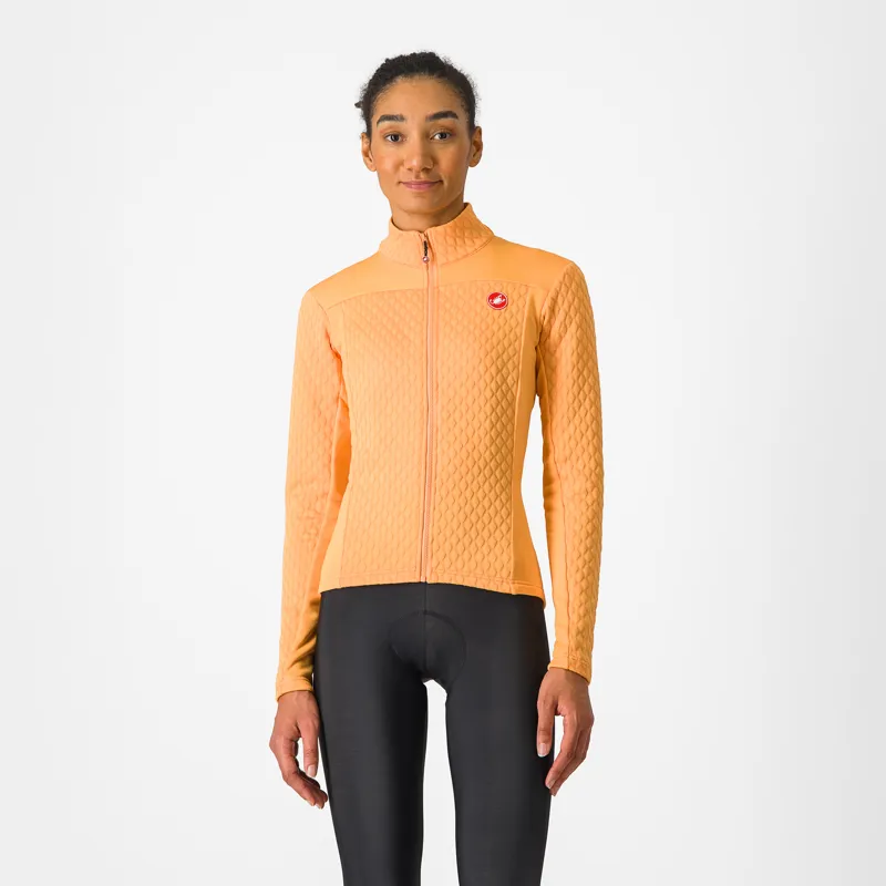 Castelli Sfida 2 Long Sleeve Jersey FZ in Soft Orange