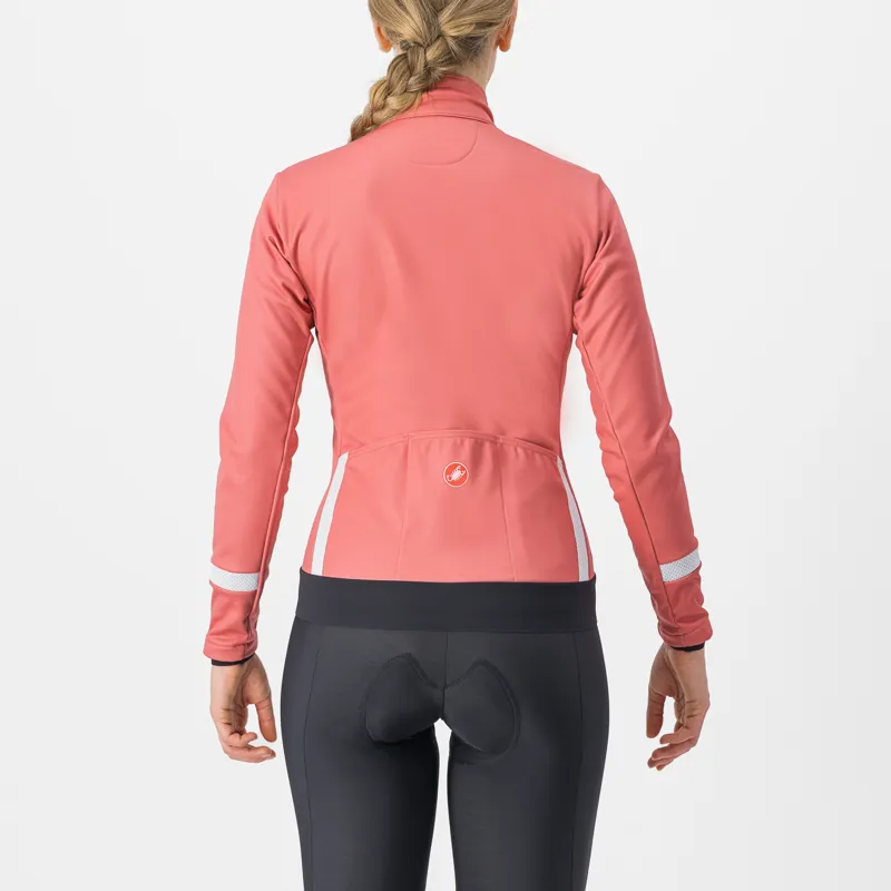 Castelli Dinamica 2 Women's Jacket in Mineral Red/White Reflex-1