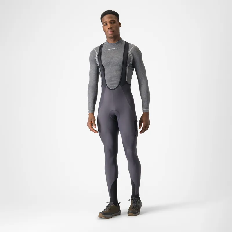 Castelli Unlimited Trail Bib Tights in Dark Grey-2