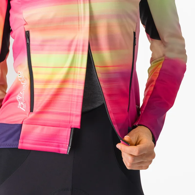  Castelli Perfetto Ltd RoS 2 Women's Jacket in Multicolour Pink-5