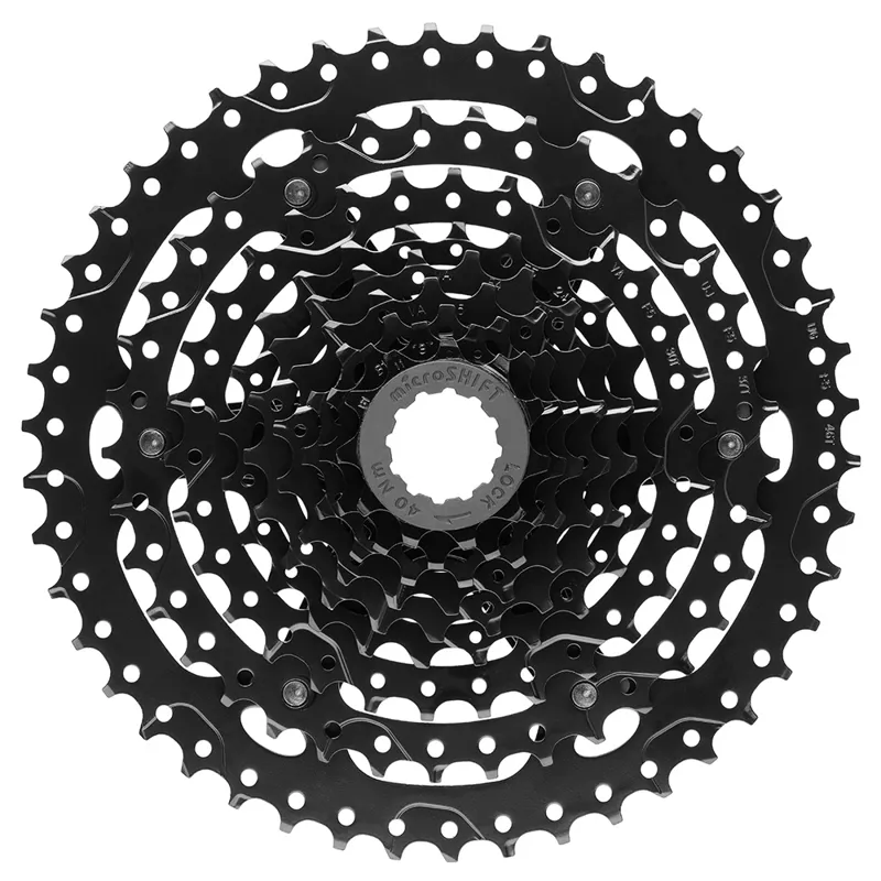 microSHIFT Advent H-Series 9 Speed 11-46T Cassette in Black