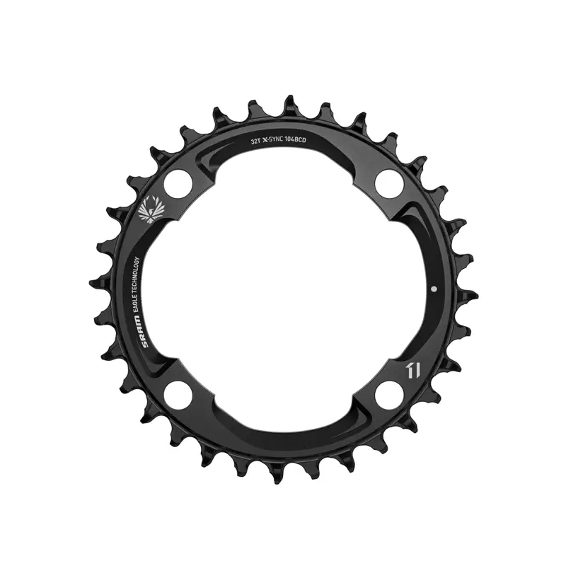 Balfes Bikes Sram SRAM Chain Ring X-SYNC 2 104 BCD Aluminium 12 speed: BLACK 32T | Free postage over £30, £10 off first order, price match & 0% finance.