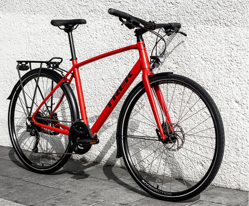 Trek FX 2 Disc Equipped Hybrid Bike 2025 in Viper Red-1