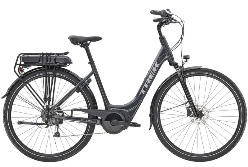 Trek Verve+ 1 Lowstep 300wh Electric Hybrid Bike 2025 in Grey