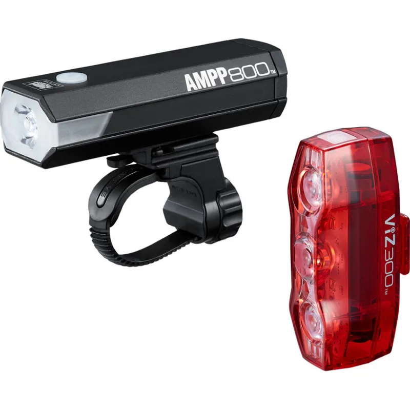 Cateye AMPP 800 / VIZ 300 Bike Light Set