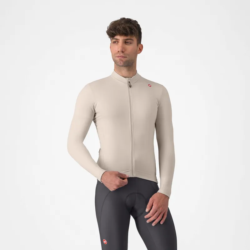 Balfes Bikes Castelli Espresso Thermal Long Sleeve Jersey in Clay/Dark Grey | Free postage over £30, £10 off first order, price match & 0% finance.