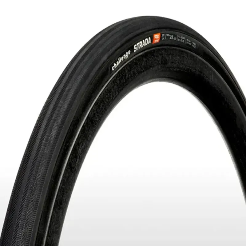 Challenge Strada Pro Handmade Clincher 700c Road Tyres in Black