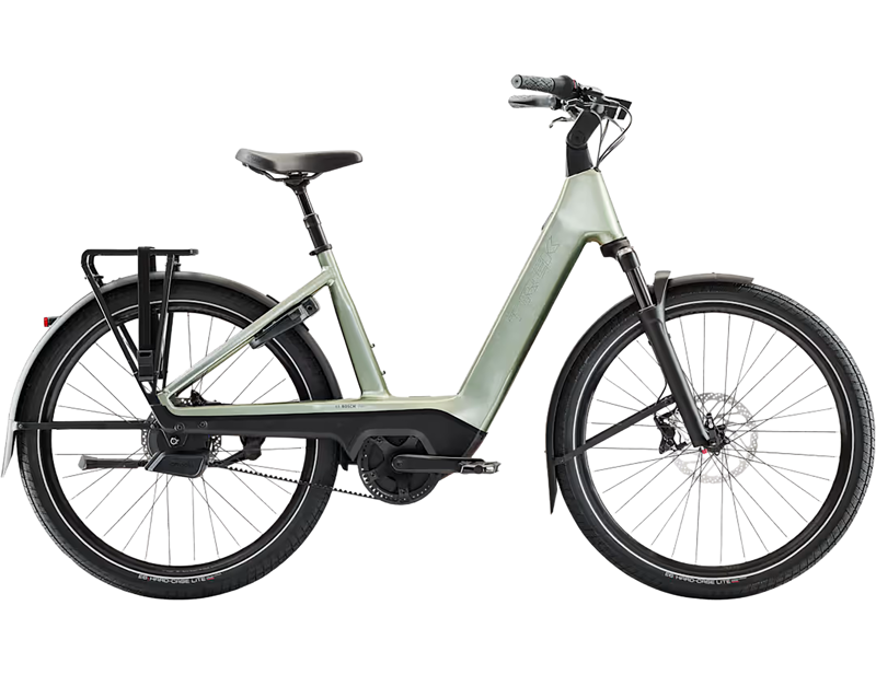Trek Charter+ 5 Auto 540 Wh Lowstep Electric Hybrid Bike 2027 in Lichen Green