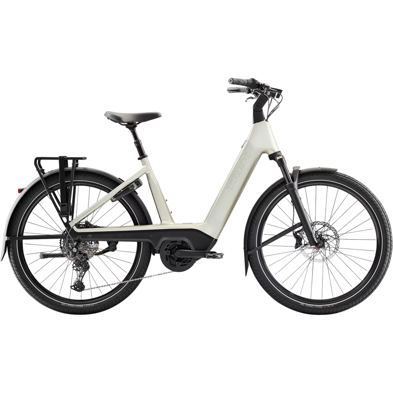 Balfes Bikes Trek Charter+ 5 800Wh Lowstep Electric Hybrid Bike 2026 in Lunar Silver | Free postage over £30, £10 off first order, price match & 0% finance.