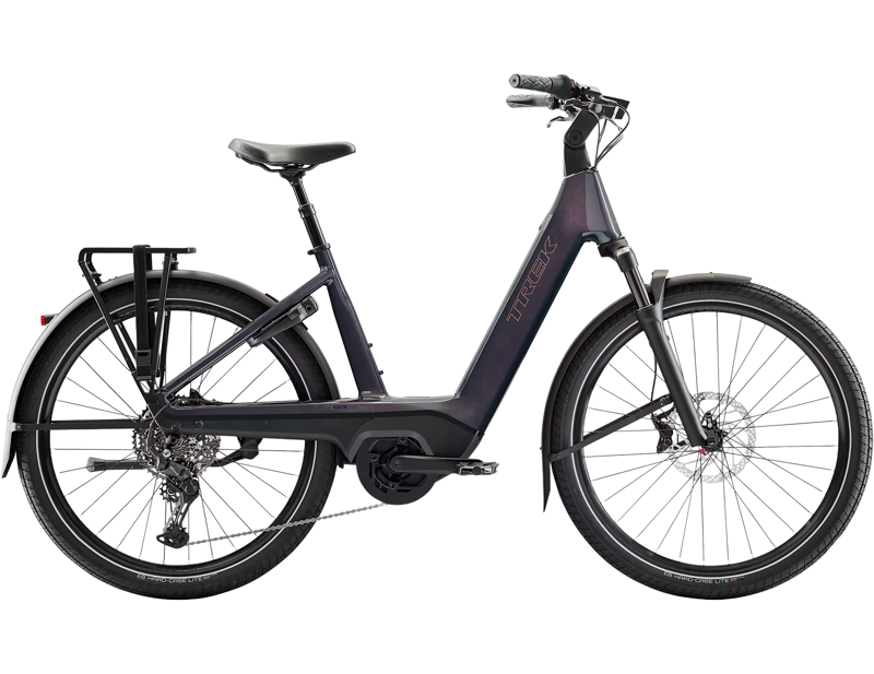 Trek Charter+ 5 540Wh Lowstep Electric Hybrid Bike 2026 in Covellite Blue