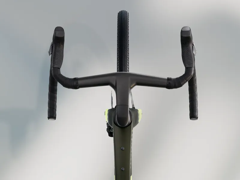 Trek Checkmate SLR 7 AXS Gravel Bike 2025 in Olive Drab/ Glowstick-2