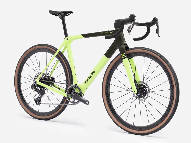 Trek Checkmate SLR 7 AXS 2026 in Olive Drab/Glowstick-2
