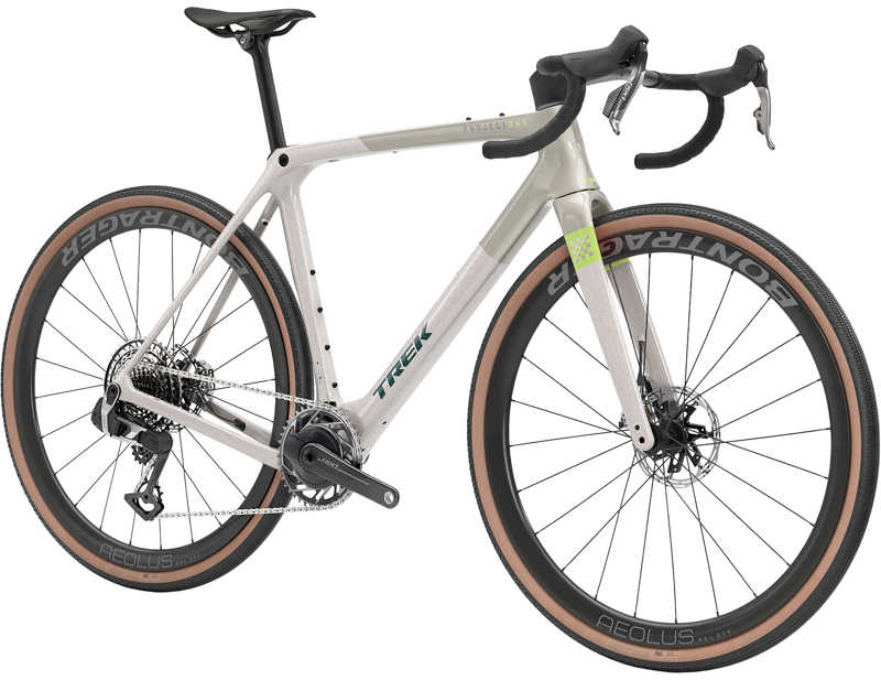 Trek Checkmate SLR 9 AXS Gravel Bike 2027 in Buff Beige/Supernova Splatt-3