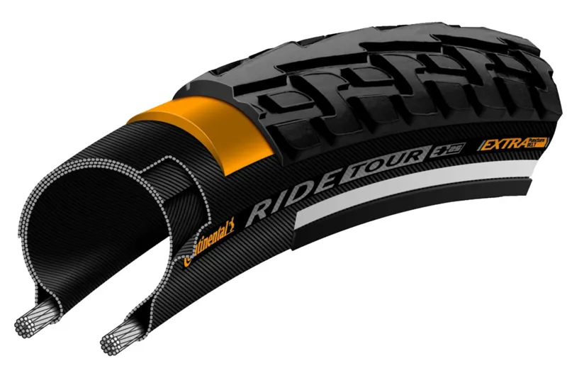 Continental Ride Tour Reflex Tyre in Black 700 x 28c 