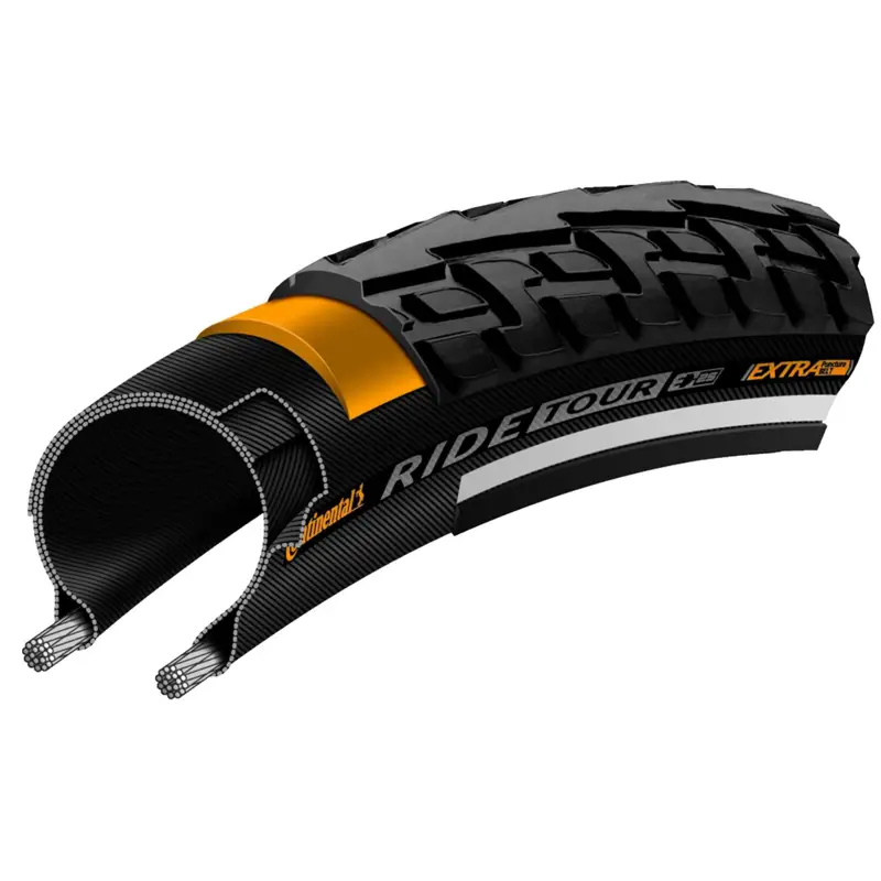 Balfes Bikes Continental Ride Tour Reflex Tyre in Black 26 x 1.75in | Free postage over £30, £10 off first order, price match & 0% finance.