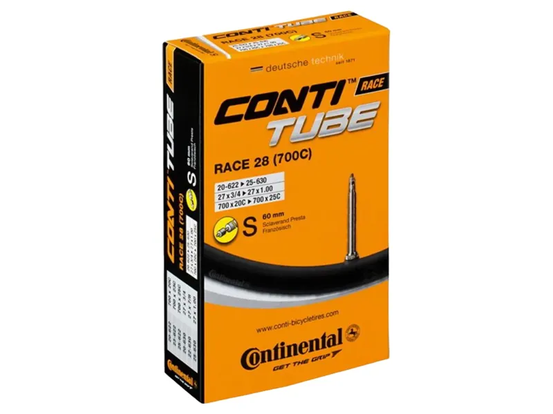 Continental Race Tube - Presta 60mm Valve: BLACK 26X1.00 - 650X20-25