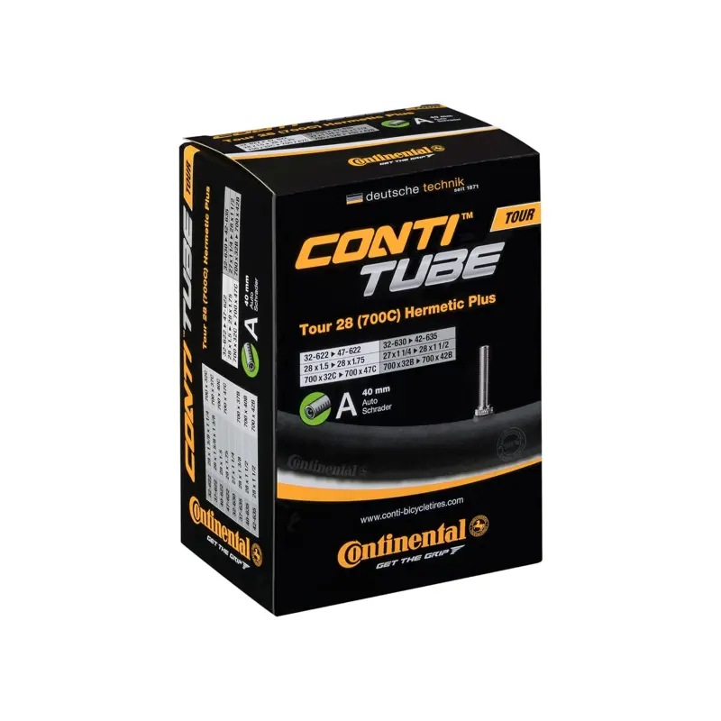 Balfes Bikes Continental Tour Tube Hermetic Plus A40 RE 700X32-47C / 32-622/42-635 | Free postage over £30, £10 off first order, price match & 0% finance.