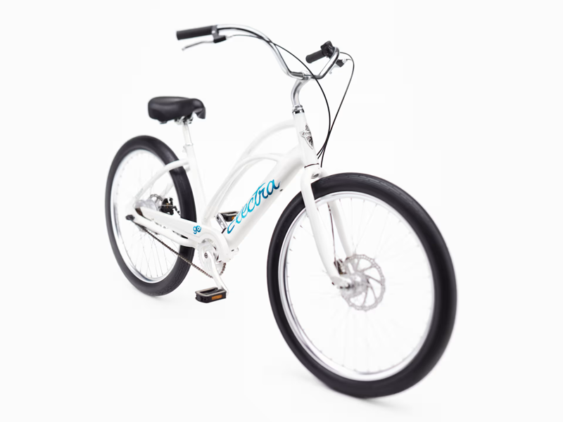 Electra Cruiser Go Step Thru Electric Hybrid Bike 2025 in White -1