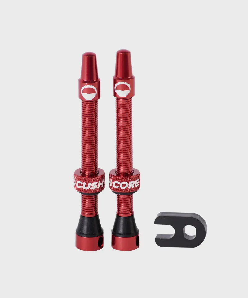 CushCore Tubeless Valves in Red