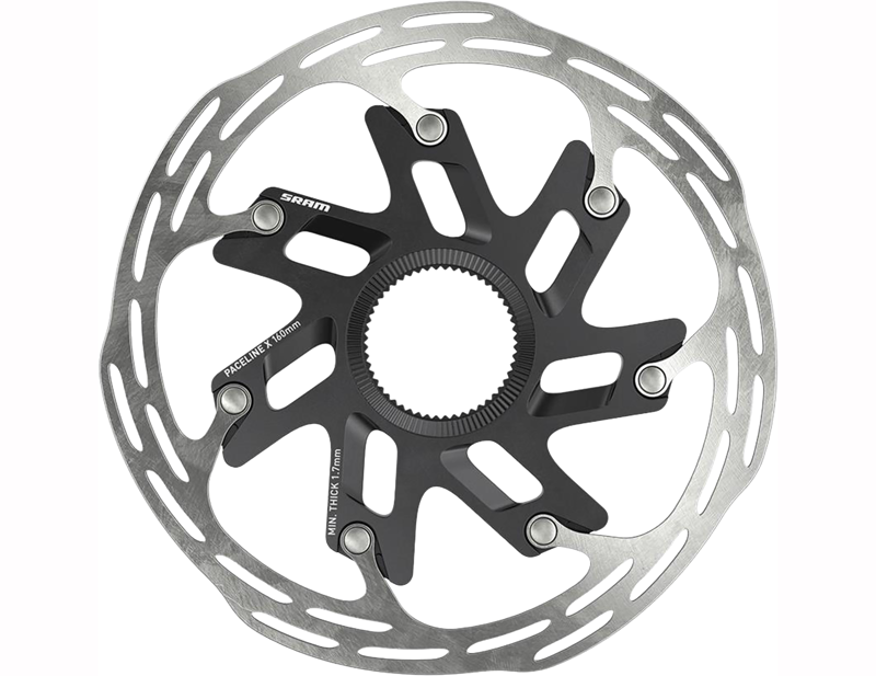SRAM Rotor Paceline X Centerlock Rounded 160mm - Includes Internal Tooled Lockring