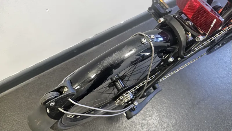 EX DEMO Brompton P Line 4 speed Low handlebar Standard Seatpost Folding Bike 2026 in Flame Lacquer -1