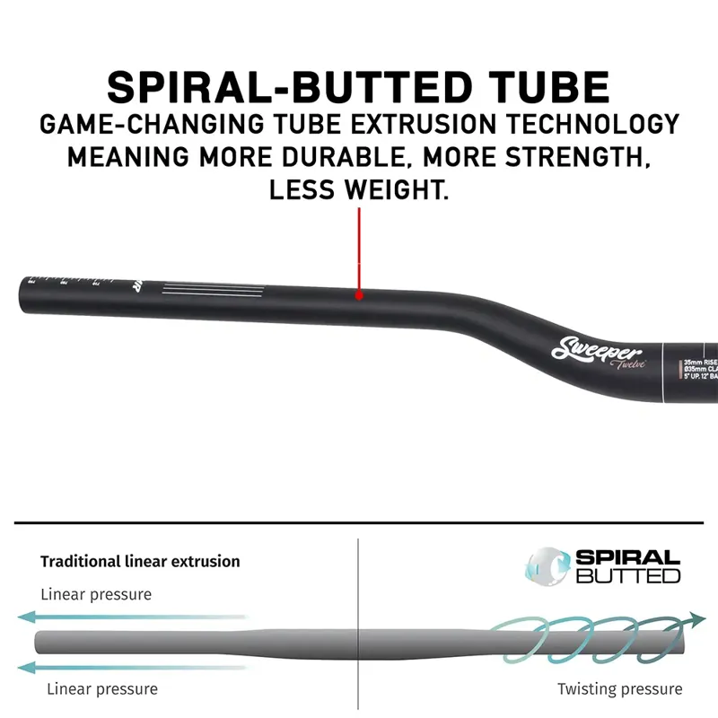 DMR Sweeper Bar 31.8 - 35mm rise in Black-9