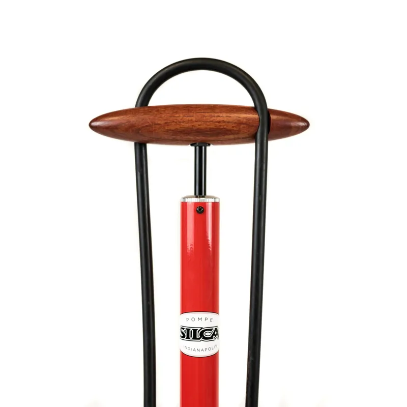 Silca Pista Floor Pump in Red-2