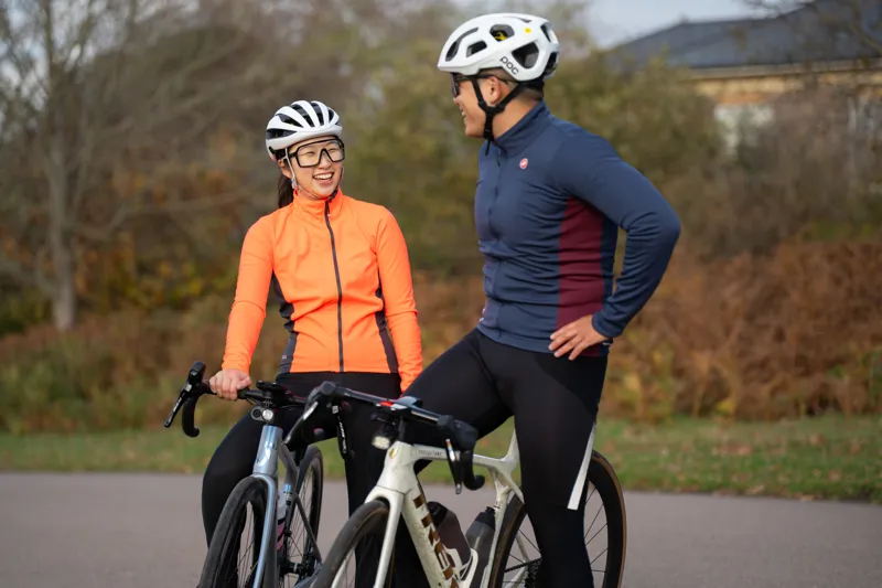 Castelli Sorpasso RoS Bib Tights in Black/Silver Reflex-6