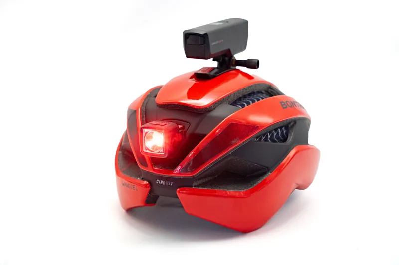 Bontrager Circuit WaveCel Helmet in Red with Trek Commuter Light Set Bundle-1