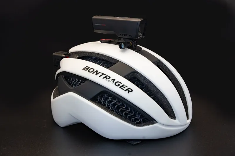 Bontrager Circuit WaveCel Helmet in White with Trek Commuter Light Set Bundle-2