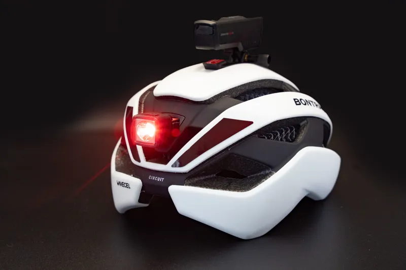 Bontrager Circuit WaveCel Helmet in White with Trek Commuter Light Set Bundle-1