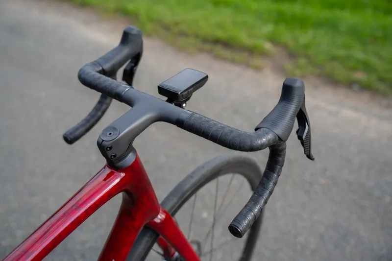 Specialized S-Works Aethos 2 AXS Road Bike 2026 in Sandstone Metallic Base / Red Tint-7